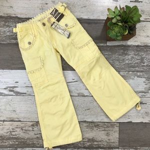 $10 SALE CLARK Girl’s Yellow Lace-Trimmed Pants